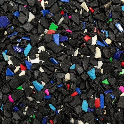 HDPE Black plastic flakes