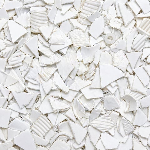 HDPE White plastic flakes
